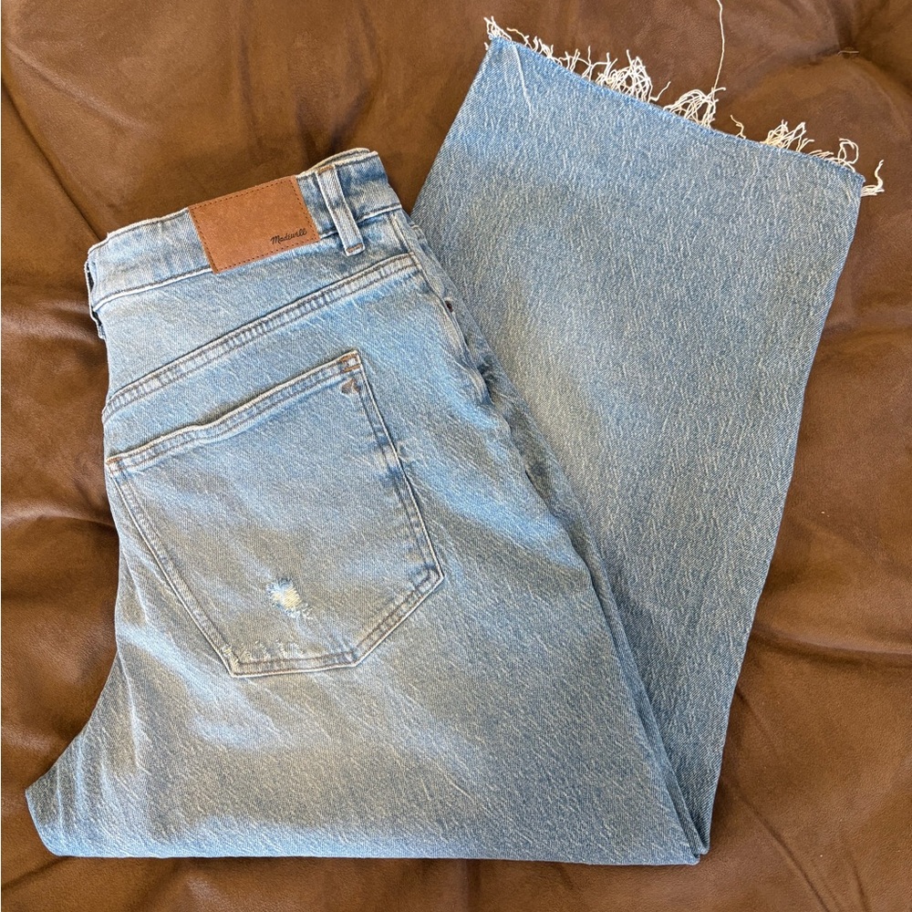Madewelk Curvy Vintage Perfect Wide Leg Crop Jeans